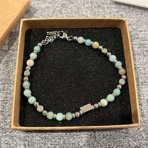 Elegant Green Beaded Bracelet 30th birthday